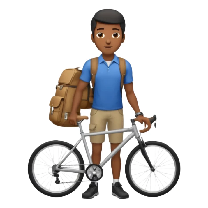 Urban Bike Courier black man  sticker