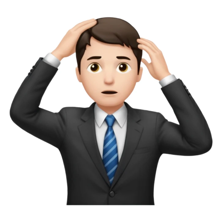 Mach mir einen Trader an der wallstreet der sich fragend an den kopf greift sticker