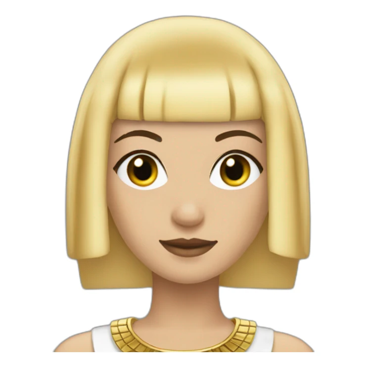 Cleopatra with blonde hair and white skin sticker