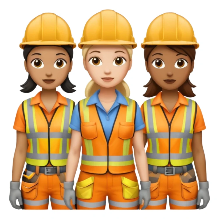 👯‍♀️ but the women are dressed as construction workers  sticker
