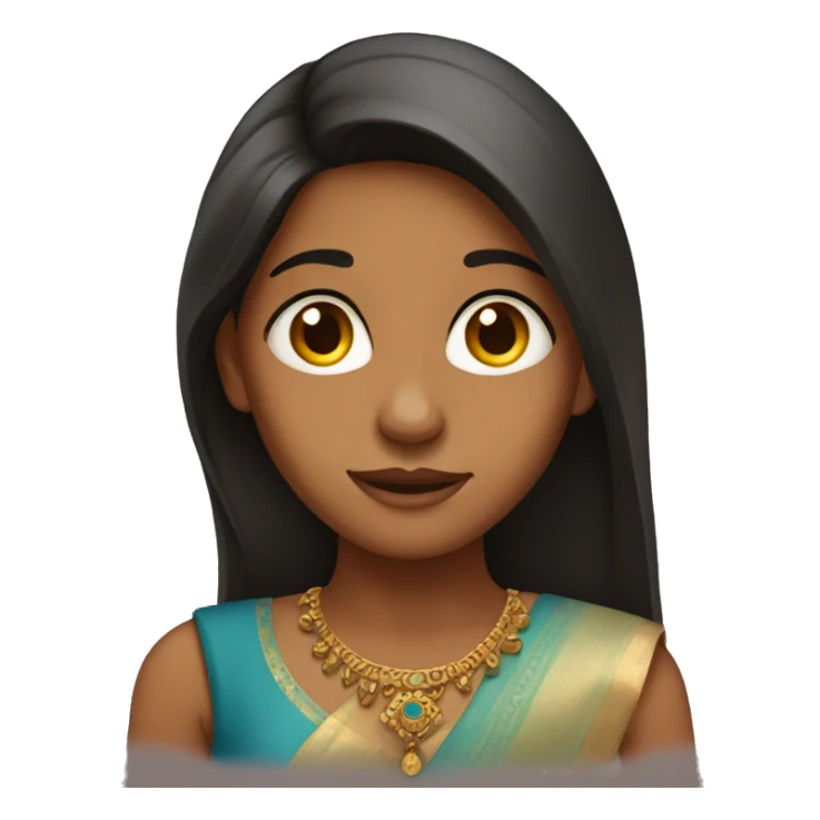 Indian girl with long hair sticker