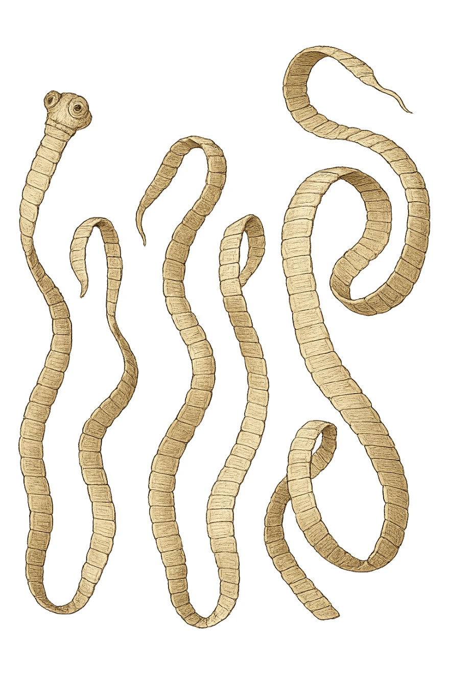 tenia intestinali senza sfondo sticker