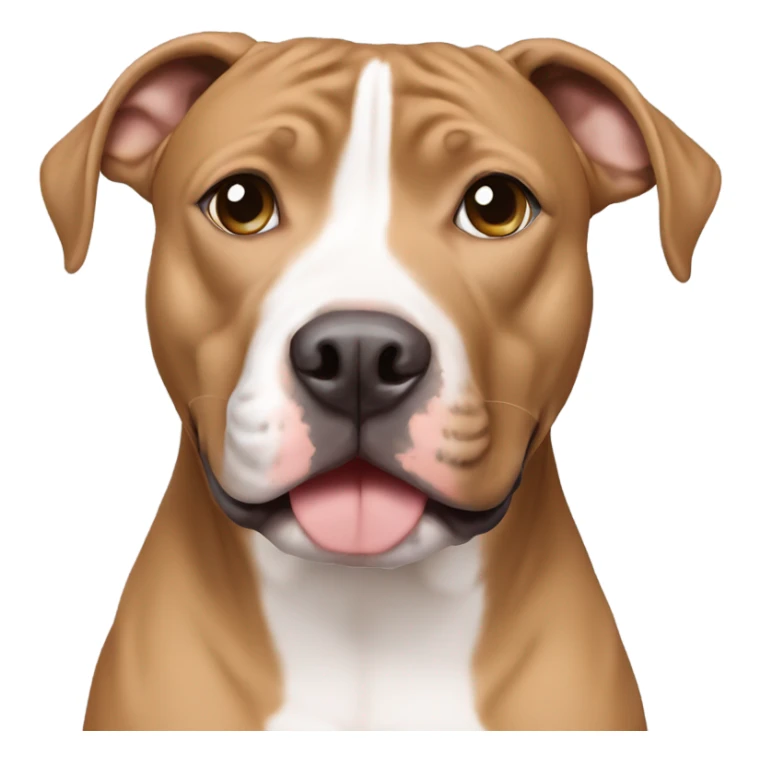Light brown pit bull with blue eyes sticker