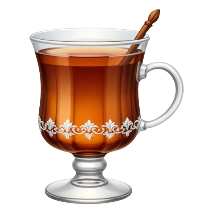 Klasik Çay bardağı ile türk çayı sticker