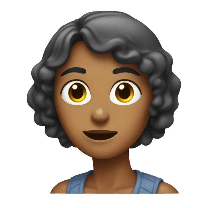 a sweaty woman who points back with her thumb sticker