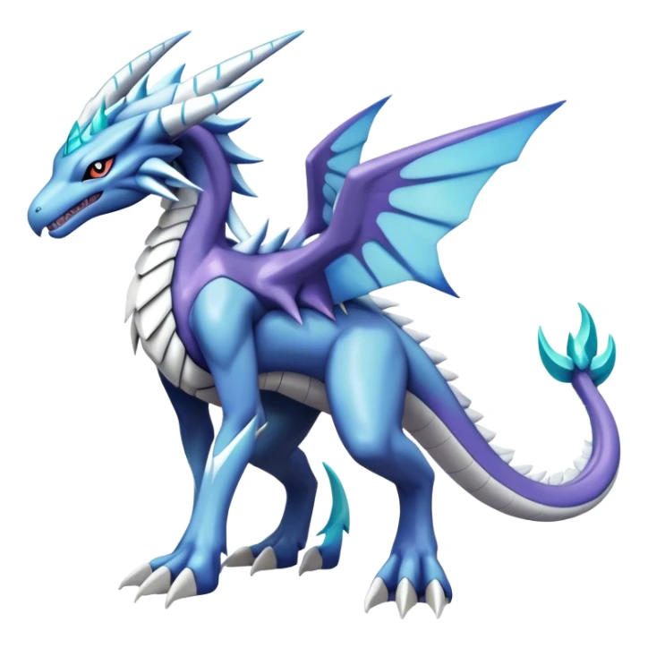  Cool Edgy Shiny Godly Ethereal Digimon-Suicune-Dialga-Kyurem-Latios-Reptile, full body, four legs sticker