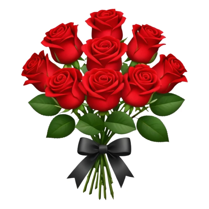 bouquet of red flowers sticker