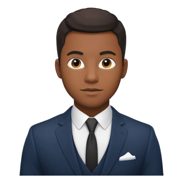 confident handsome 30 year old  black male professional better suit sticker