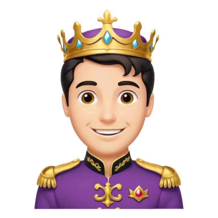 old adult prince eric with prince uniform sticker
