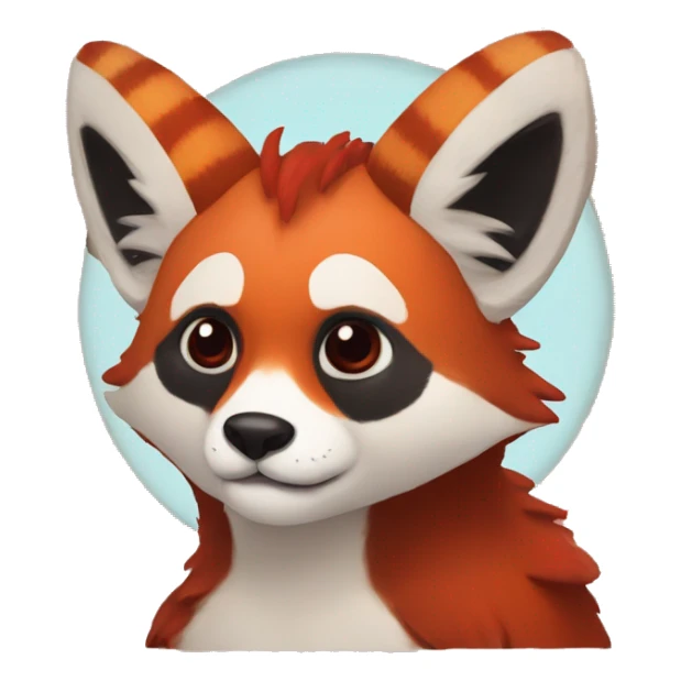 Sea wolf mixed with flannel moth, blackbuck horns and red panda sticker