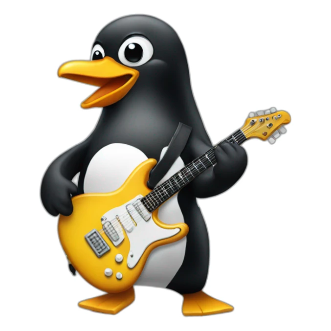 Penguins guitarist sticker