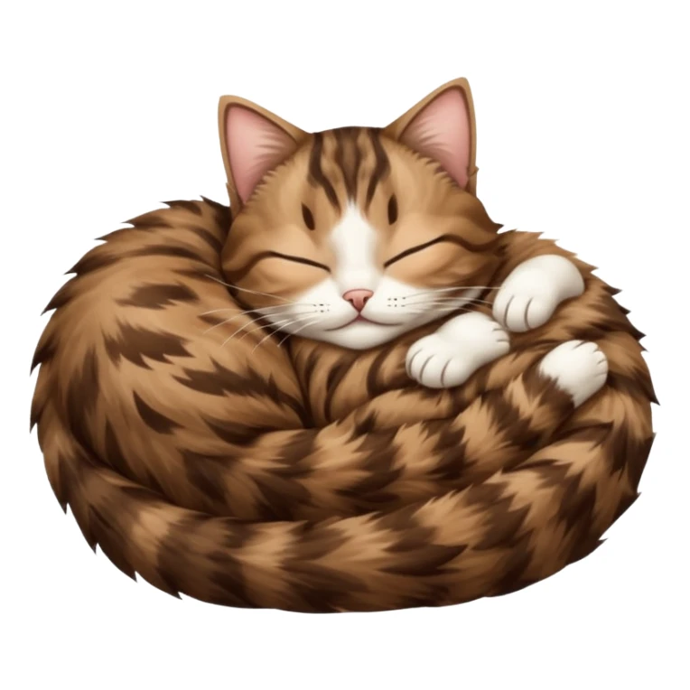 dark brown tabby and white cat sleeping in funny positions upside down sticker