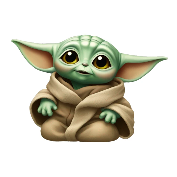 Baby Yoda is delighted sticker