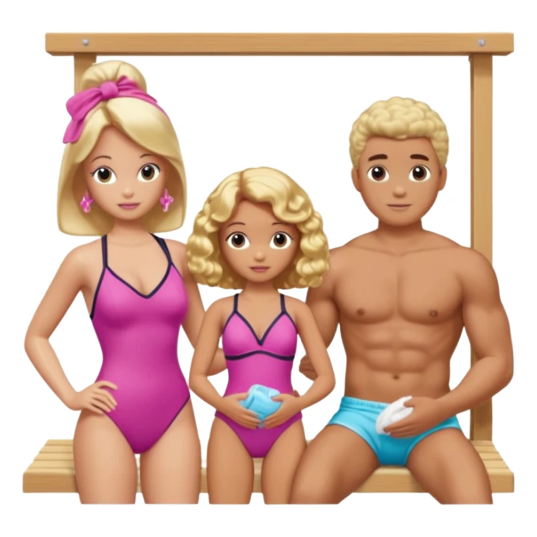Poodle in sauna human girl and boy bottom cloth and Barbie and Ken are the same person that is a girl in a girl in the game I am so confused about the baby baby muz sticker