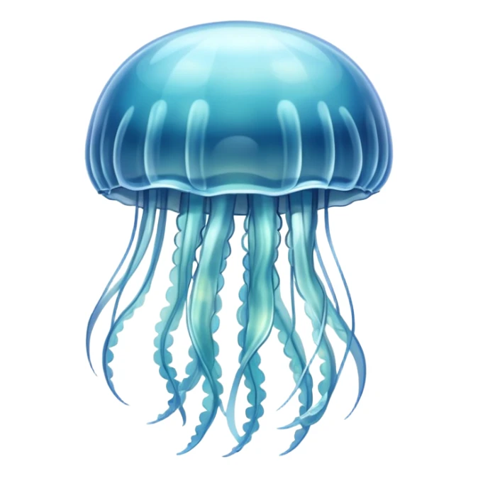 Transparent clear jellyfish made of glass sticker