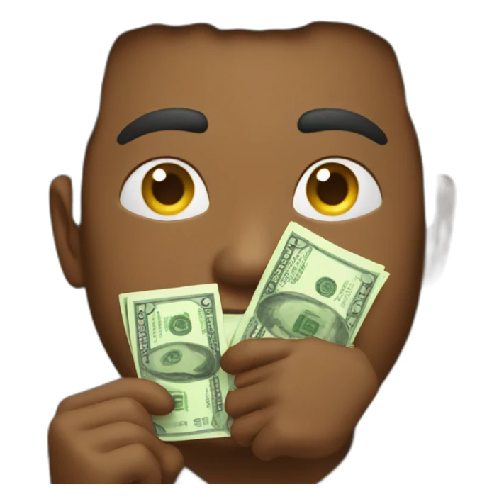 Elon holding money sticker