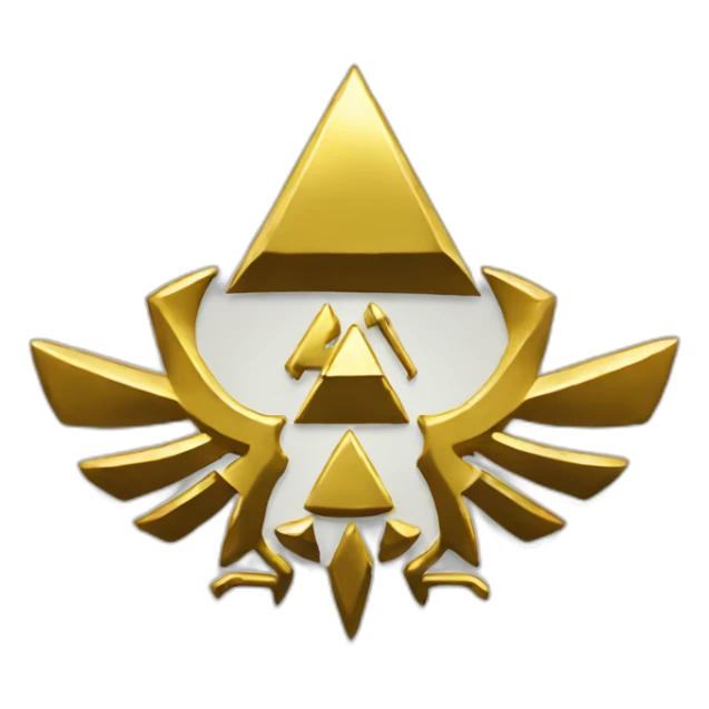 Zelda triforce symbol golden sticker