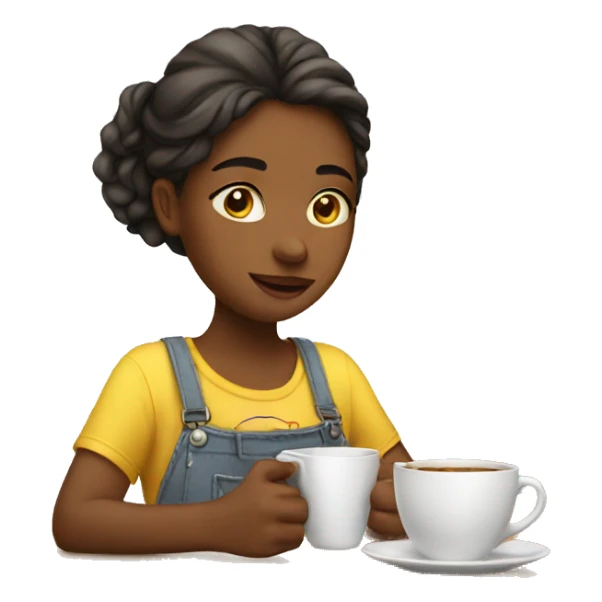 Girl with cup sticker