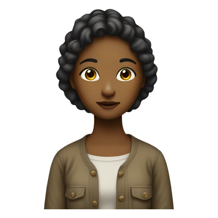 Girl artist near the canvas sticker