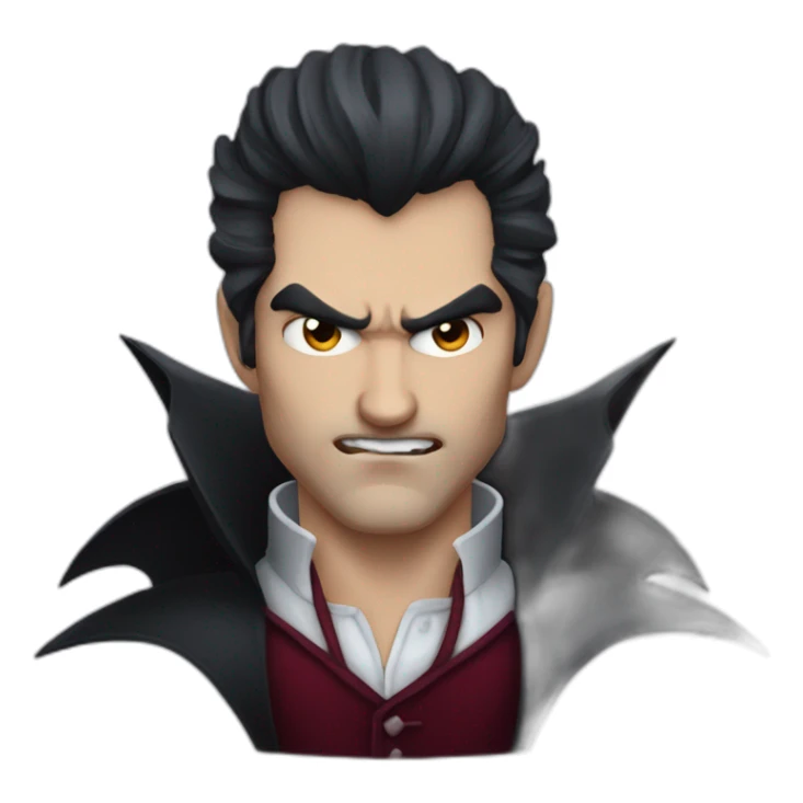 vampire dad fancy dressed dark hair angry sticker