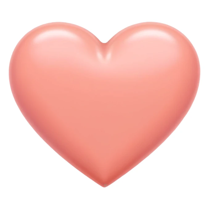 Pastel pink salmon color heart sticker