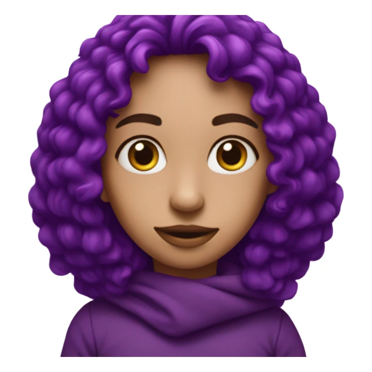 purple heart eyes sticker