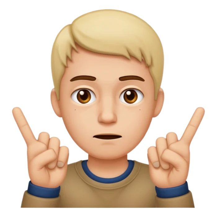 Bored emoji with middle fingers up sticker