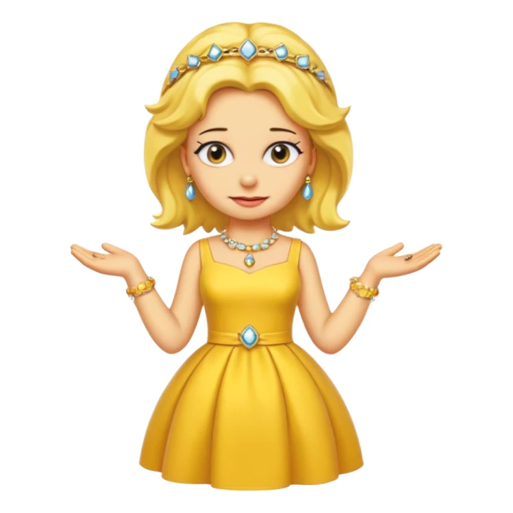 lisa Simpson yellow dress with jewelary sticker