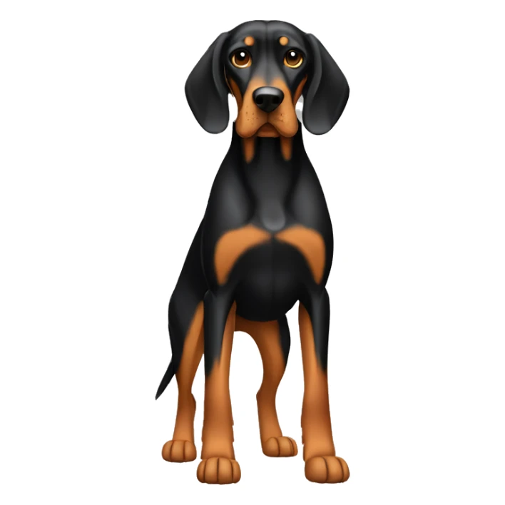 Black And Tan Coonhound Dog Breed Full Body sticker