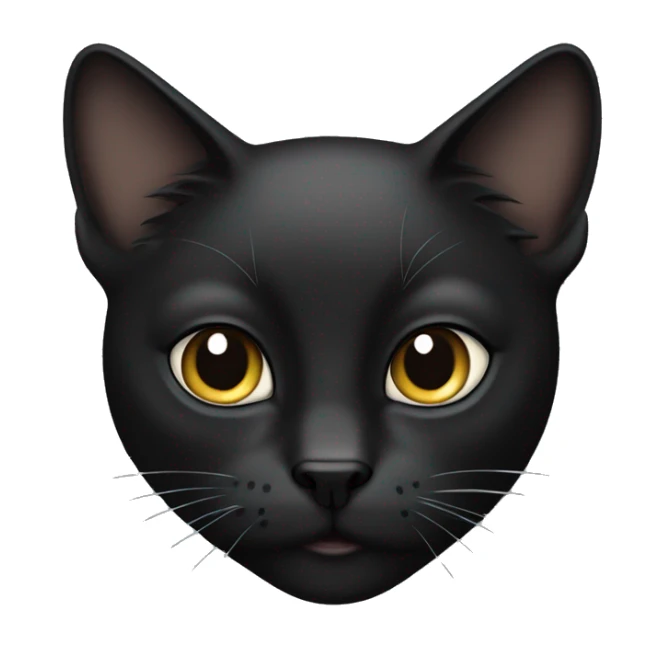 Schwarze Katze (Brust und Gesicht, also kein Ganzkörper) sticker