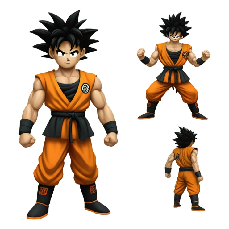 Goku fused with iron fist sticker