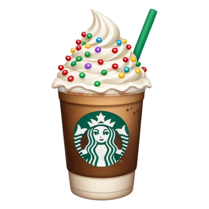 Iced Christmas Starbucks coffee sticker