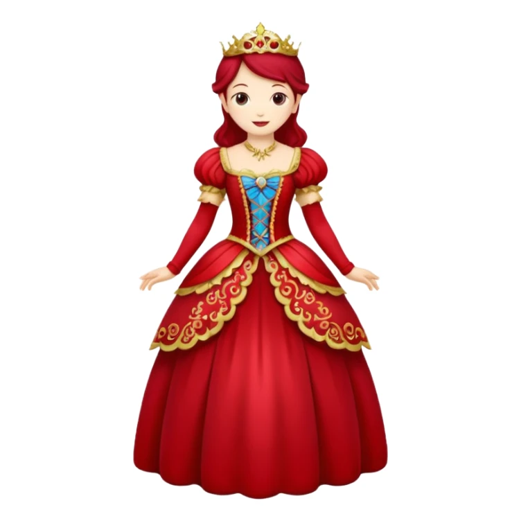 Fairy Tale Costume including red and other colors sticker