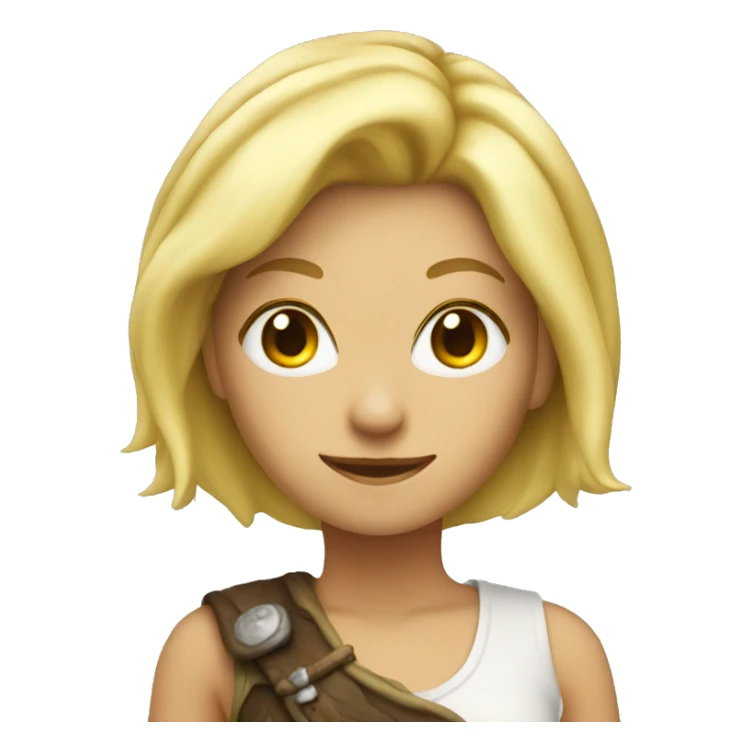 Blonde woman on dragon sticker