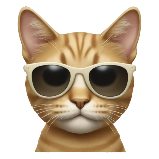 Cat with sunglasses sticker
