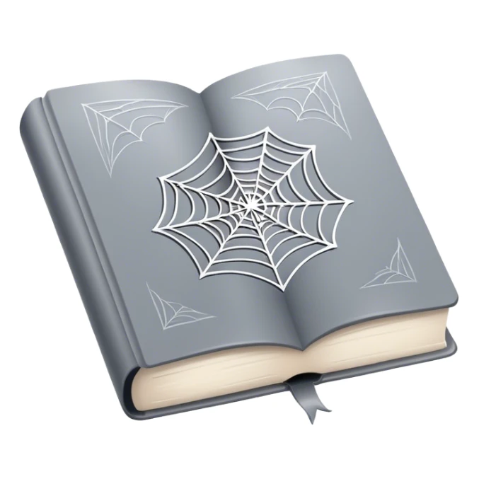 magical grey book of networking with a magic web sticker