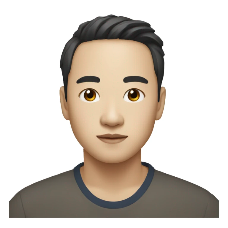  chinese character avatar, 20 year old ，Neutral and Abstract sticker