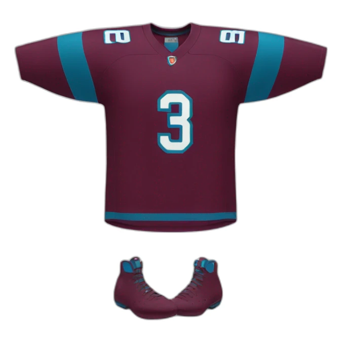 Burgundy blue jersey sticker