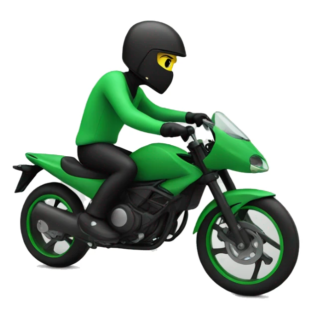 rider in green and black sticker
