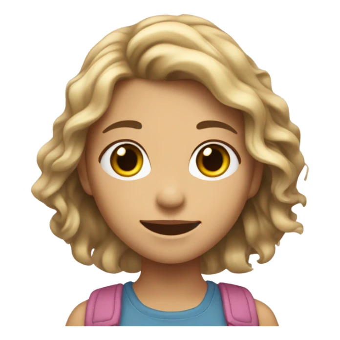 cute teenage girl sticker