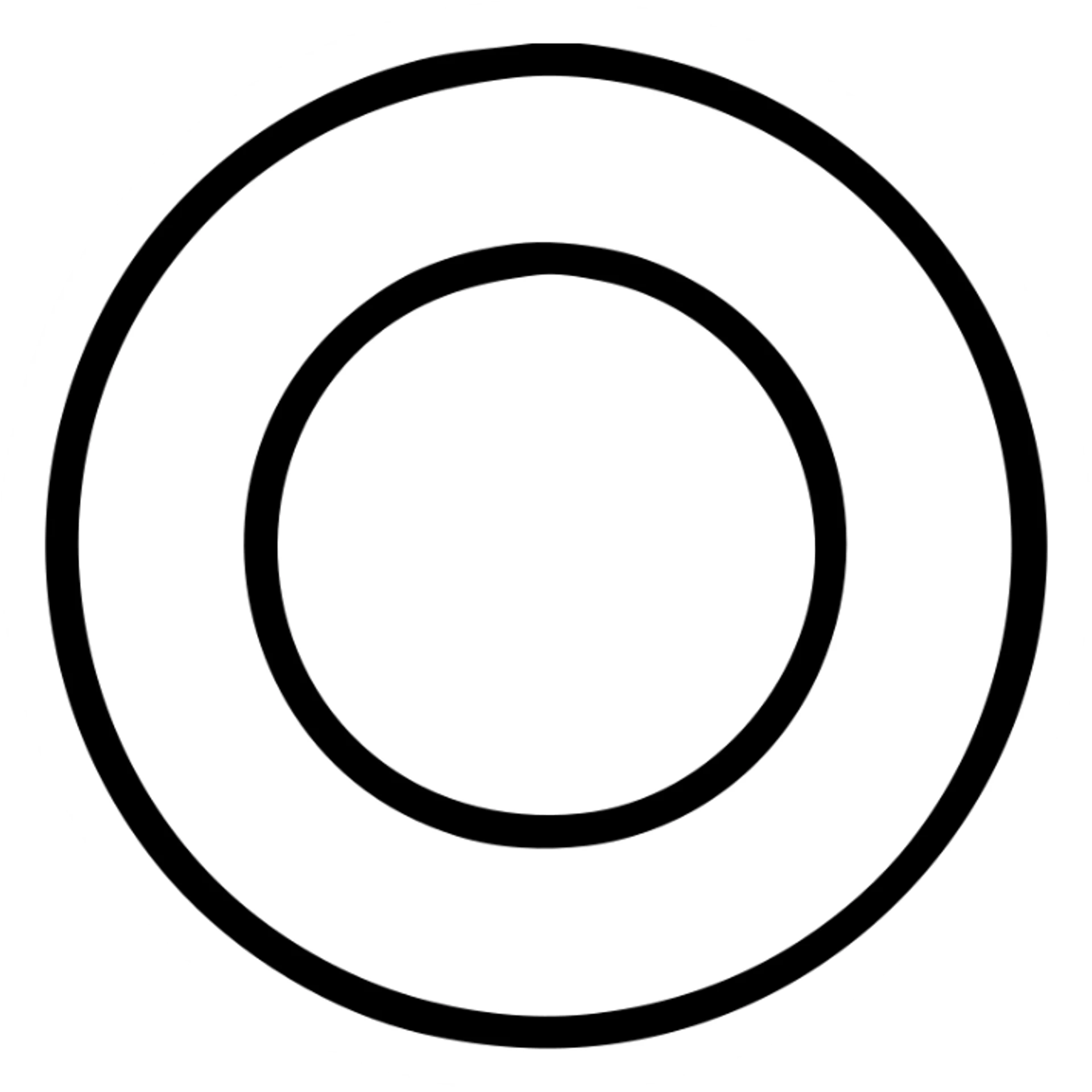 British Air Force WW2 roundel, outlined icon, no fill, minimal sticker