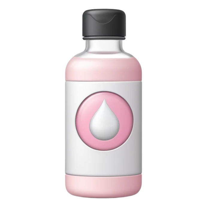 White magnesium bottle with baby pink label, clean minimalist style sticker