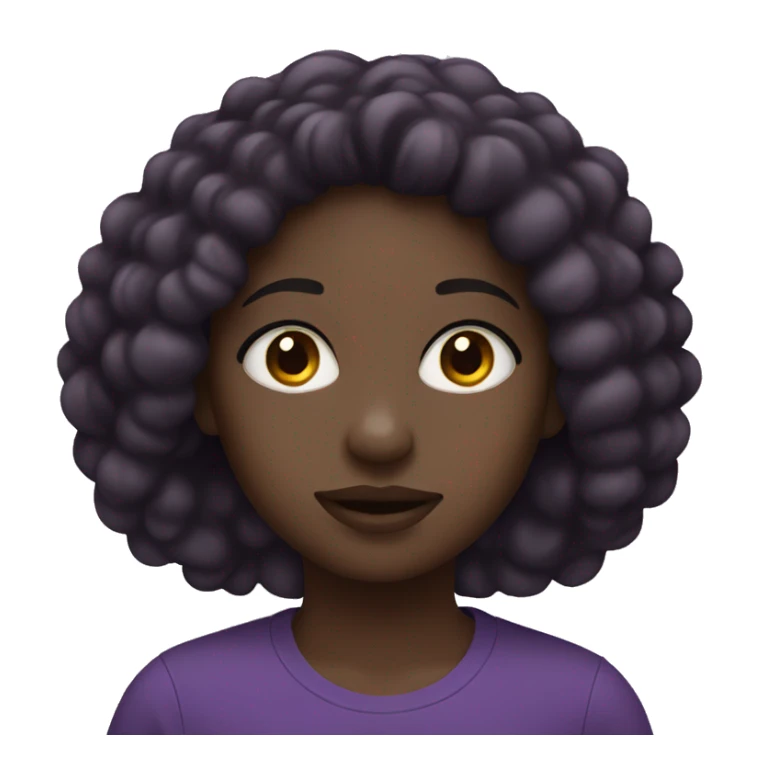 Black girl with purple eyes outdoors sticker
