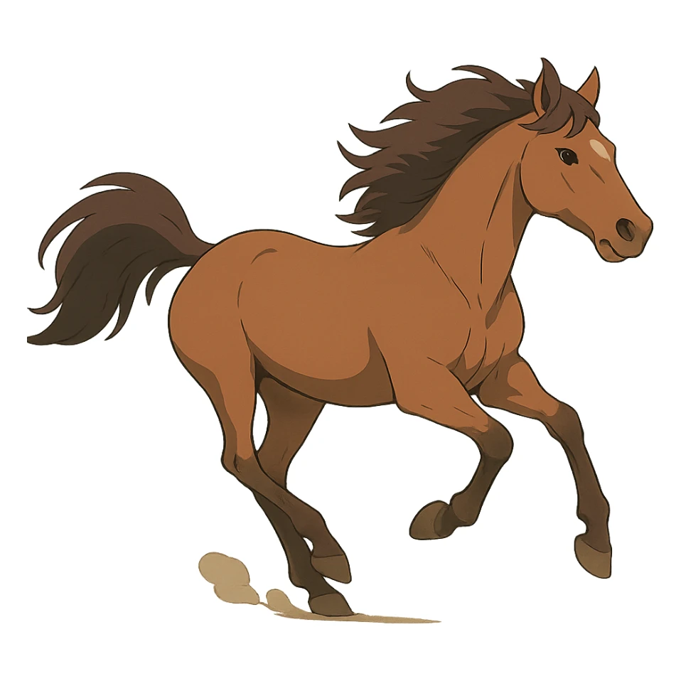 galloping horse sticker