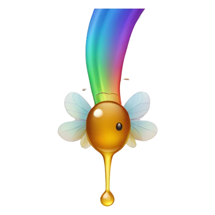 Rainbow honey sticker