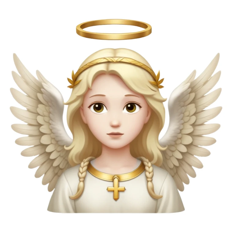 guardian angel with wings and halo from bible sticker