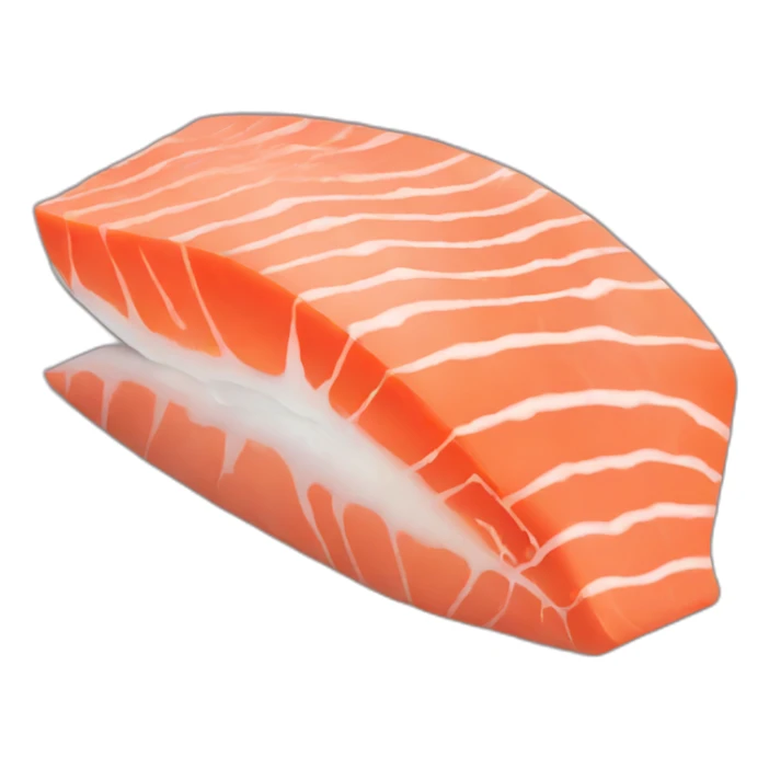 Piece of salmon sticker