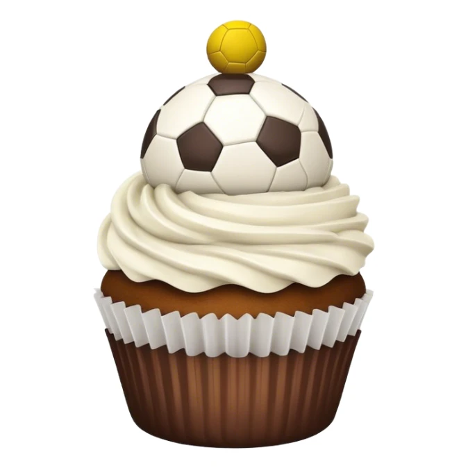 football in cupcake sticker