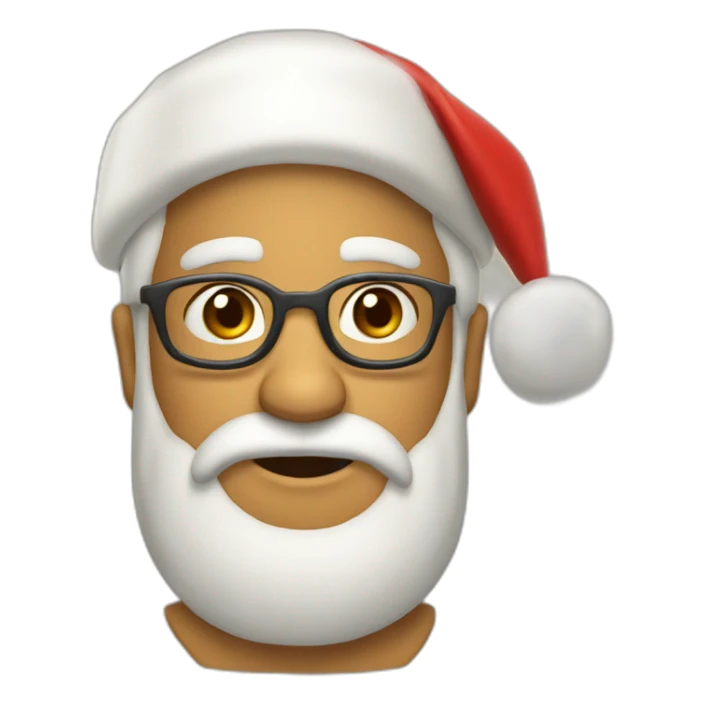 Papá Noel haciendio el pino sticker