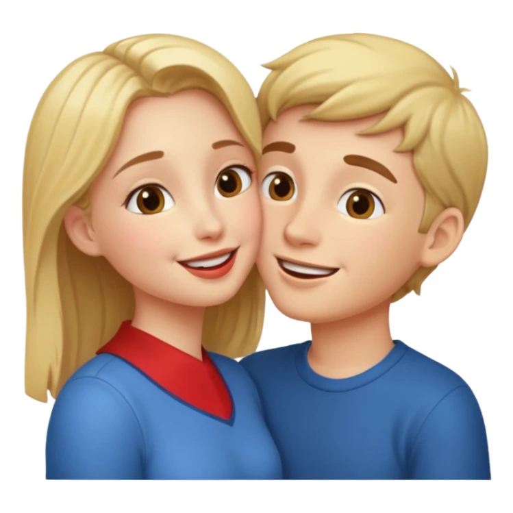 Girl and boy kissing sticker